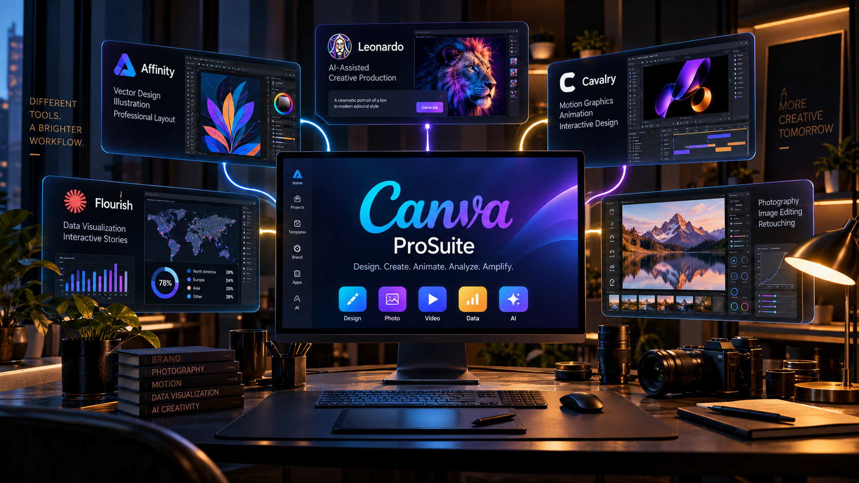 Canva ProSuite connected professional design workflow using Affinity Cavalry Flourish and Leonardo