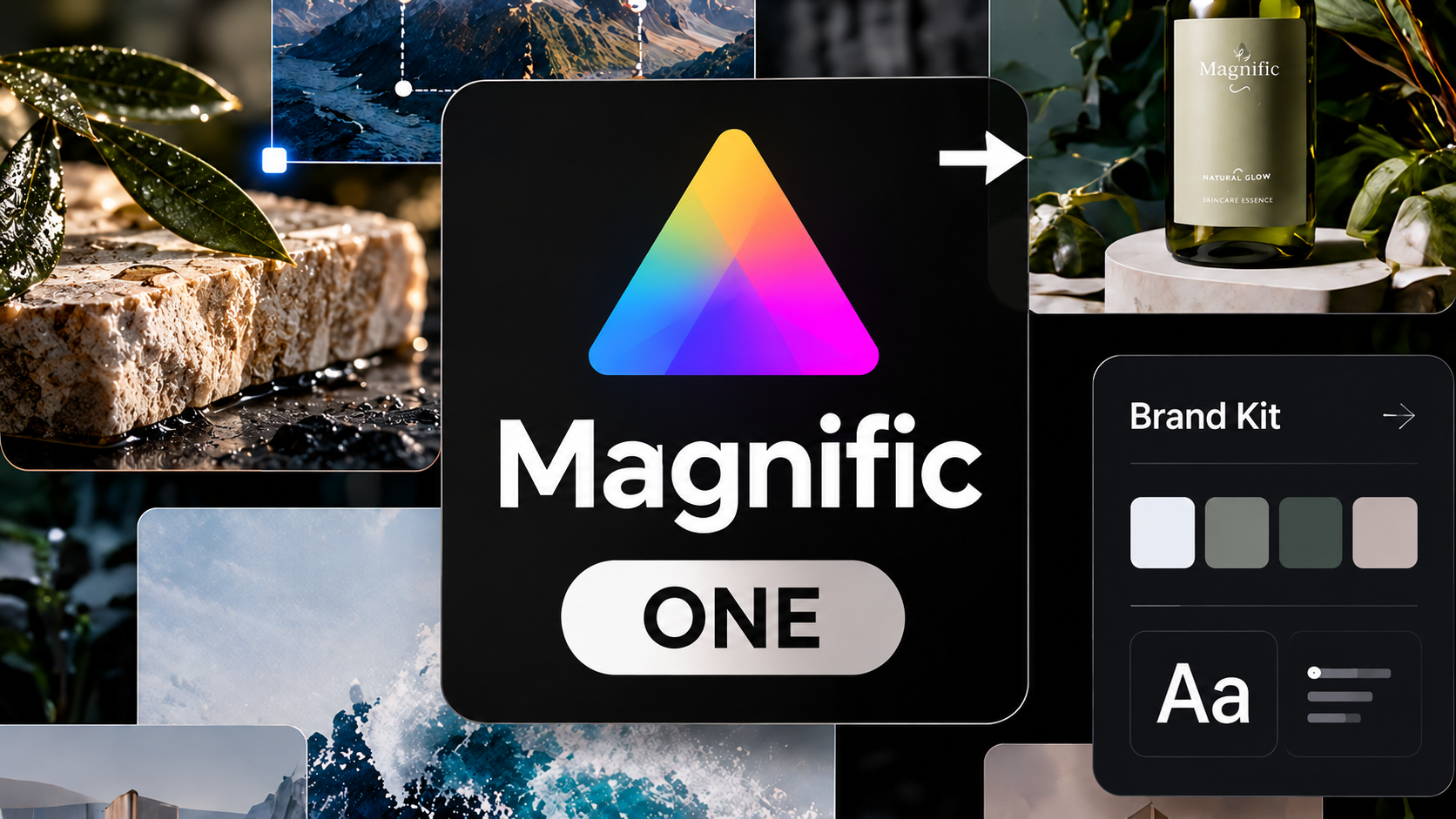 Magnific One AI image generation workflow using art direction and brand guidelines for campaign visuals